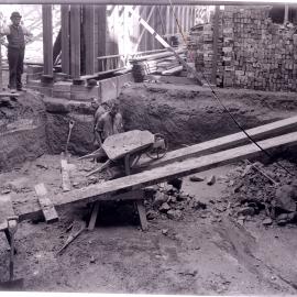 Glass Negative - Ground clearing work at Pyrmont Power Station Extension Number 3, Pyrmont, 1913