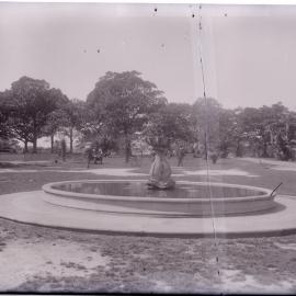 Glass Negative - John Baptist Fountain, Hyde Park, Sydney, 1919