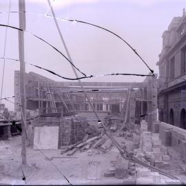 Glass Negative - Construction of Workshops and Stores for Sydney Municipal Council substation, Sydney, 1918