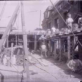 Glass Negative - Construction of Workshops and Stores for Sydney Municipal Council substation, Sydney, 1918