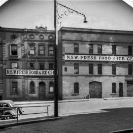 Glass Negative - Realignment of Harbour Street, Sydney, 1937