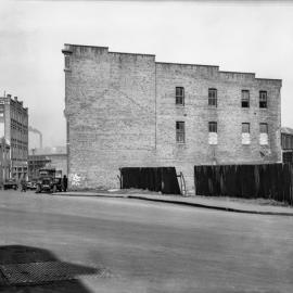 Glass Negative - Realignment of Harbour Street, Sydney, 1937