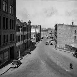 Glass Negative - Realignment of Harbour Street, Sydney, 1937