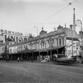 Glass Negative - Commercial buildings along George Street West Chippendale, 1933