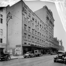 Glass Negative - Buildings along Elizabeth Street Sydney, 1933