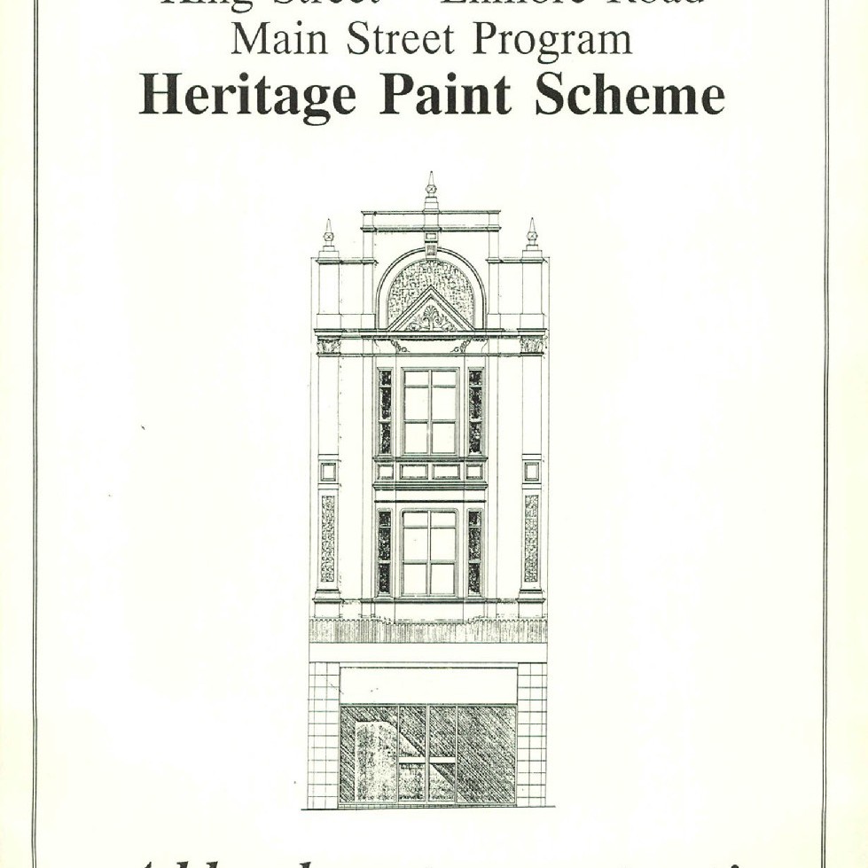 King Street/ Enmore Road Main Street study: heritage paint scheme/ prepared by Rod Howard/ Neust