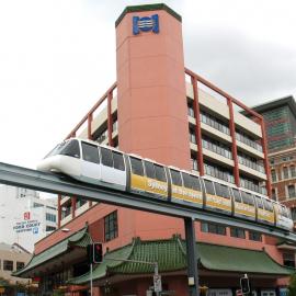 Monorail above Harbour Street at Goulburn Street Sydney, 2011