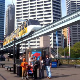 Monorail at Pyrmont Bridge, Sydney, 2005