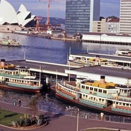 Ferries Kameruka and Lady Denman, Circular Quay, 1970