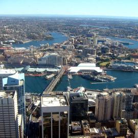 Aerial view of Darling Harbour, 2005