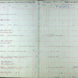 Assessment Book - Unimproved Capital Value - Pyrmont Ward, 1917