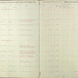 Assessment Book - Unimproved Capital Value - Camperdown Ward, 1917