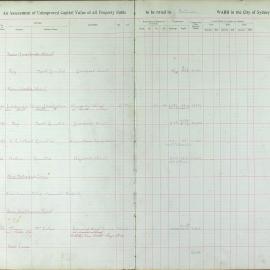 Assessment Book - Unimproved Capital Value - Belmore Ward, 1926