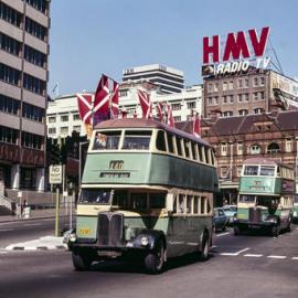Looking south east across Alfred Street towards George Street Sydney, 1970