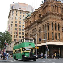 Bus in Market Street near the Queen Victoria Building, 2017