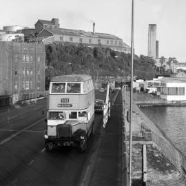 Glebe Island Bridge, view south-east to Bank Street Pyrmont, 1971