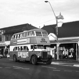 Bus 448 at Newtown Railway Station, King Street Newtown, 1971