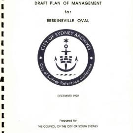 Plan of management - Erskineville Oval - 147A Mitchell Road Erskineville (Draft)