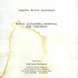 Adaptive re-use assessment - Royal Alexandra Hospital  - 2-50 Pyrmont Bridge Road Camperdown