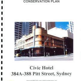 Conservation plan - Civic Hotel - 384A-388 Pitt Street Sydney