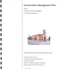 Conservation management plan - St Vincents Presbytery, Jarjum - 117 Redfern Street Redfern, 2011