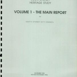 South Sydney heritage study - Volume 1