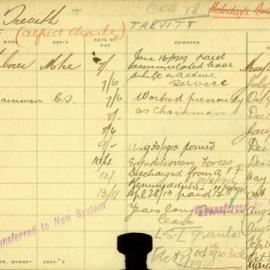 Staff Card - Trevitt, EC - employed 1900-1920