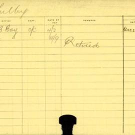 Staff Card - Sulby, J - employed 1915-1917