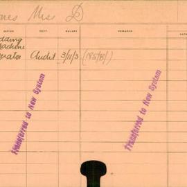 Staff Card - Jones, D (Miss) - employed 1921