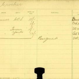 Staff Card - Crocker, C - employed 1908-1915