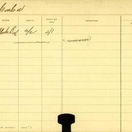 Staff Card - Conlon, W - employed 1907
