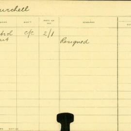 Staff Card - Burchell, S - employed 1908