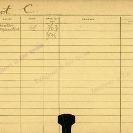 Staff Card - Briot, C - employed 1920