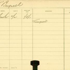 Staff Card - Brignell, W - employed 1907