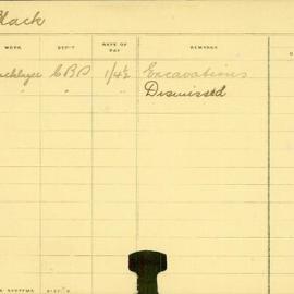 Staff Card - Black, D - employed 1908