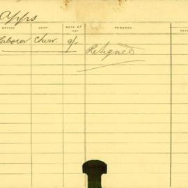 Staff Card - Apps, R - employed 1915