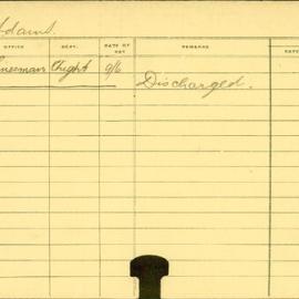 Staff Card - Adams, T - employed 1915