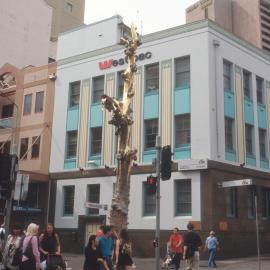 Golden Water Mouth sculpture on the corner of Sussex Street and Hay Street Haymarket, 2000