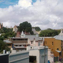 View across Glebe from Broadway Shopping Centre car park, 2005