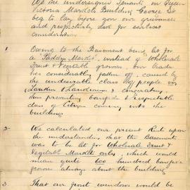 Petition - Grievances of Queen Victoria Building tenants, 1898