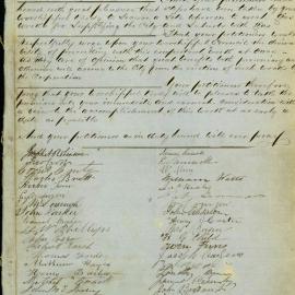 Petition to have gas works built immediately. Joseph A. Robinson; Fred Brown; Cornes Canty; Charles