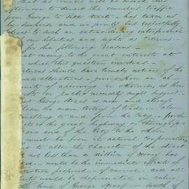 Petition - about alteration of omnibus route Middle George Street, 1869