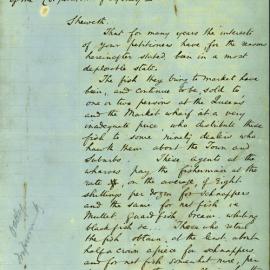 Botany Bay; Port Jackson & other fishermen's petition for establishment of a fish market. [many