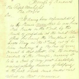 Randwick passengers' testament for remittance of Thomas Myer's fine. Magnus Peden; Mayor of