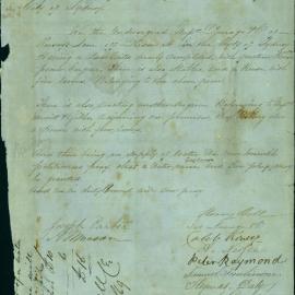 Kersey Lane petition for water supply. Joseph Carter; A Mason; Henry Bell; James Dunoge? & Co