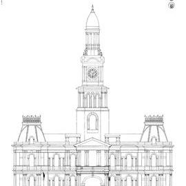 Colour our City - Sydney Town Hall front elevation, circa 1869