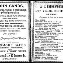 Sands Sydney, Suburban and Country Commercial Directory, 1888