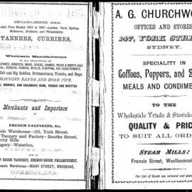 Sands Sydney, Suburban and Country Commercial Directory, 1883