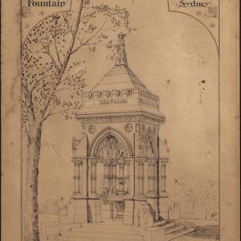 Plan - Frazer Fountain, Hyde Park Sydney, 1881