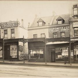 Print - Commercial buildings in George Street Haymarket, circa 1909
